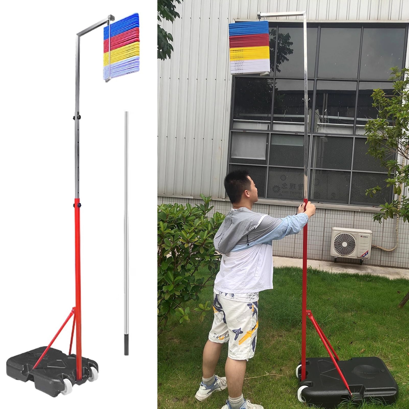 Bilancia per Allenamento Salto Verticale con Base Stabile, Dispositivo di misurazione Salto Basket Portatile, misuratore Altezza Salto Fitness per Giovani, Attrezzatura Palestra