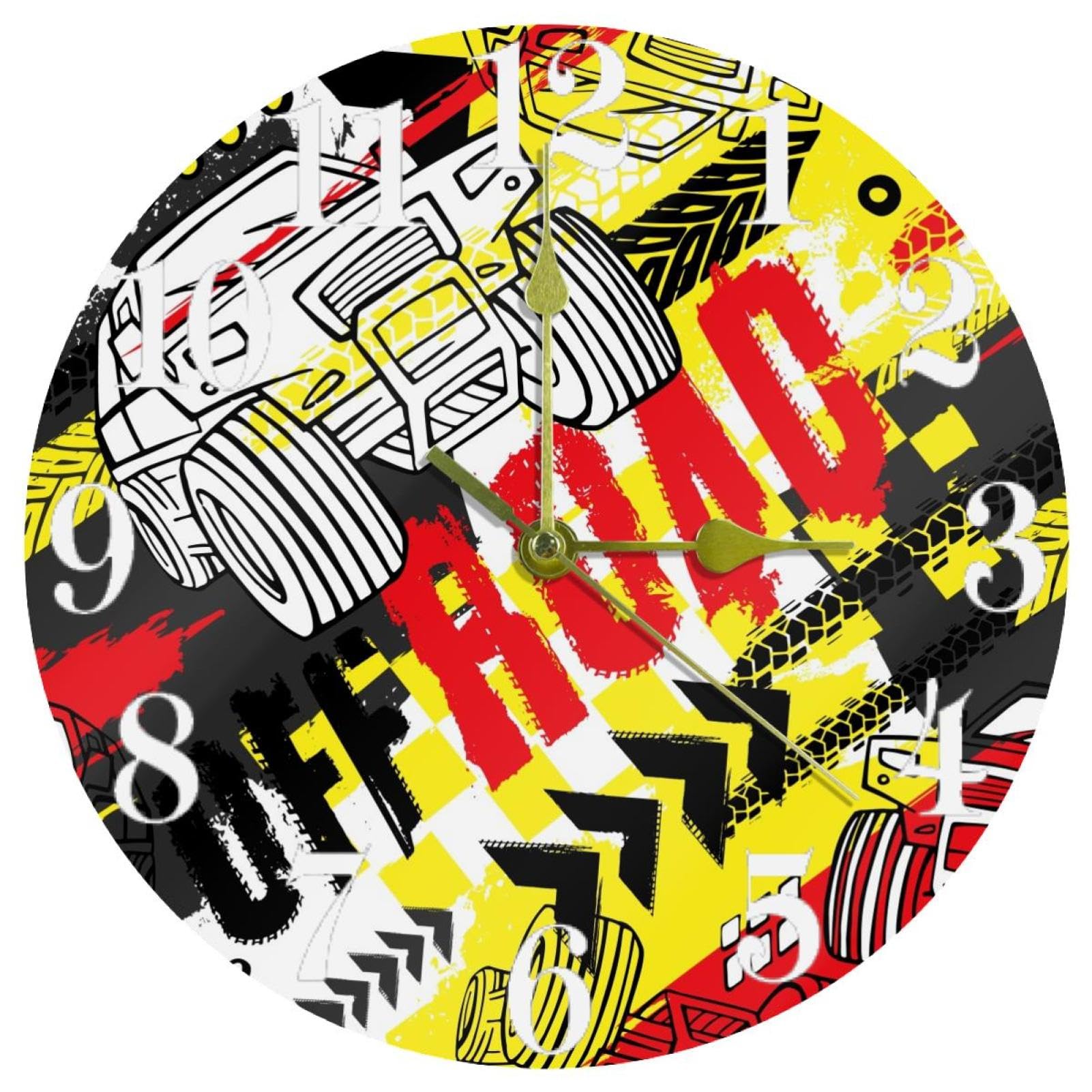 Horloge murale ronde grunge pour harmoniser la décoration de la maison et de l'école