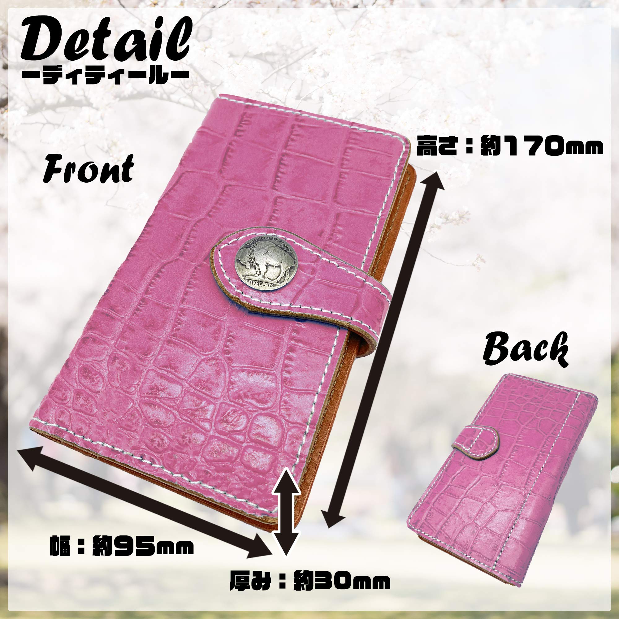 Amazon.co.jp: ALZUNI アルズニ 牛革 手帳型 スマートフォン カバー 多