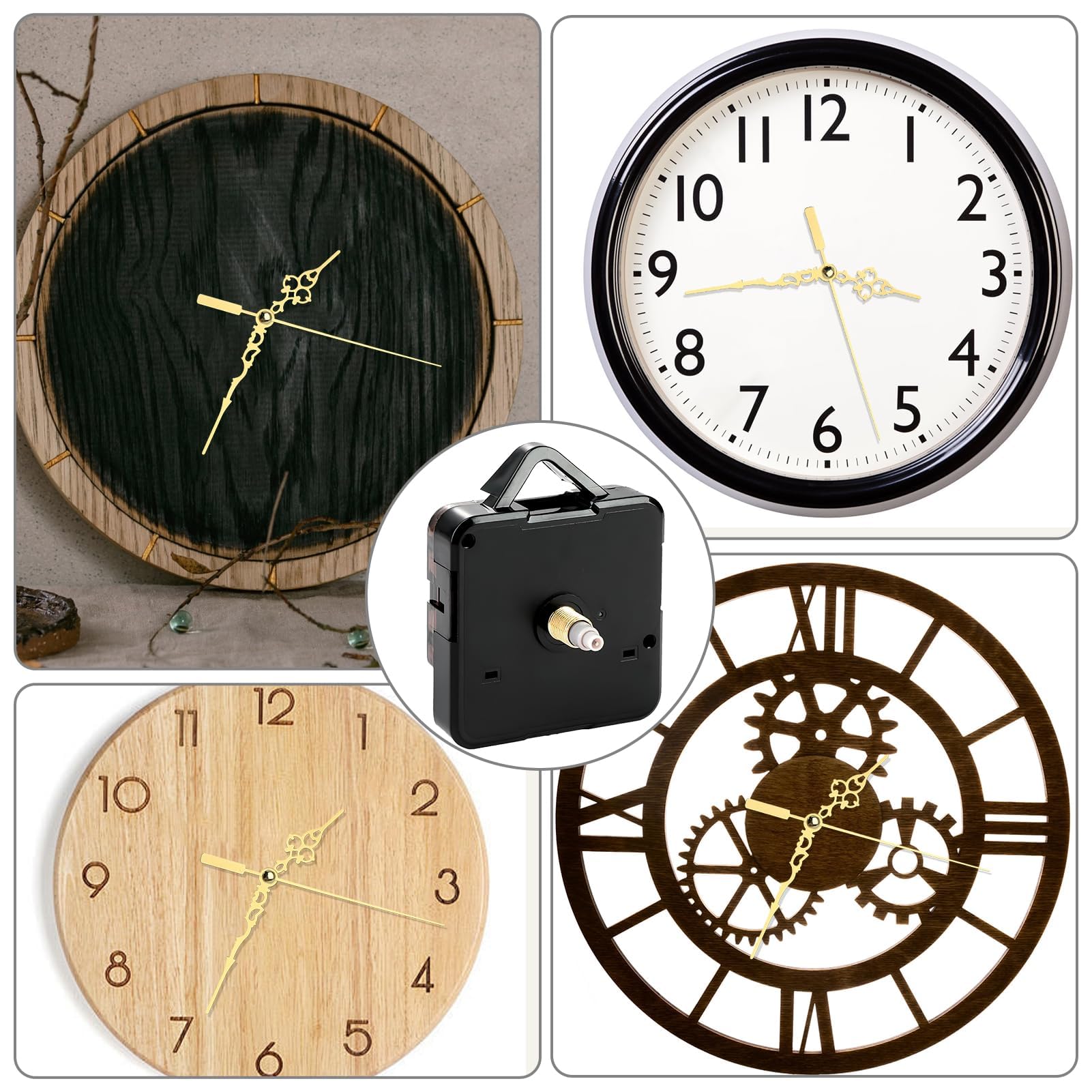 Mécanisme D'horloge à Quartz Silencieux Complet - Kit DIY Avec Aiguilles - Arbre 10 Mm - Pour Création Ou Réparation D'horloges Murales