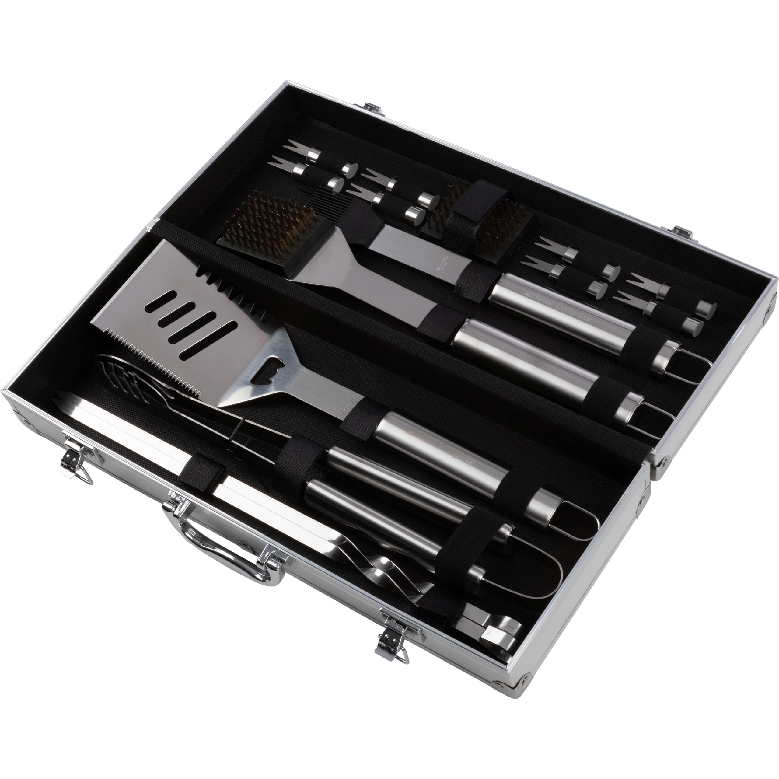 BBQ Grill Tool Set- Stainless Steel Barbecue Grilling Accessories Aluminum Storage Case