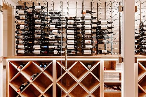 Miniatura 4 de Estante de vino flotante fácil de instalar Estante de vino vertical de montaje en pared Estante de vino comercial montado en la pared Estante de