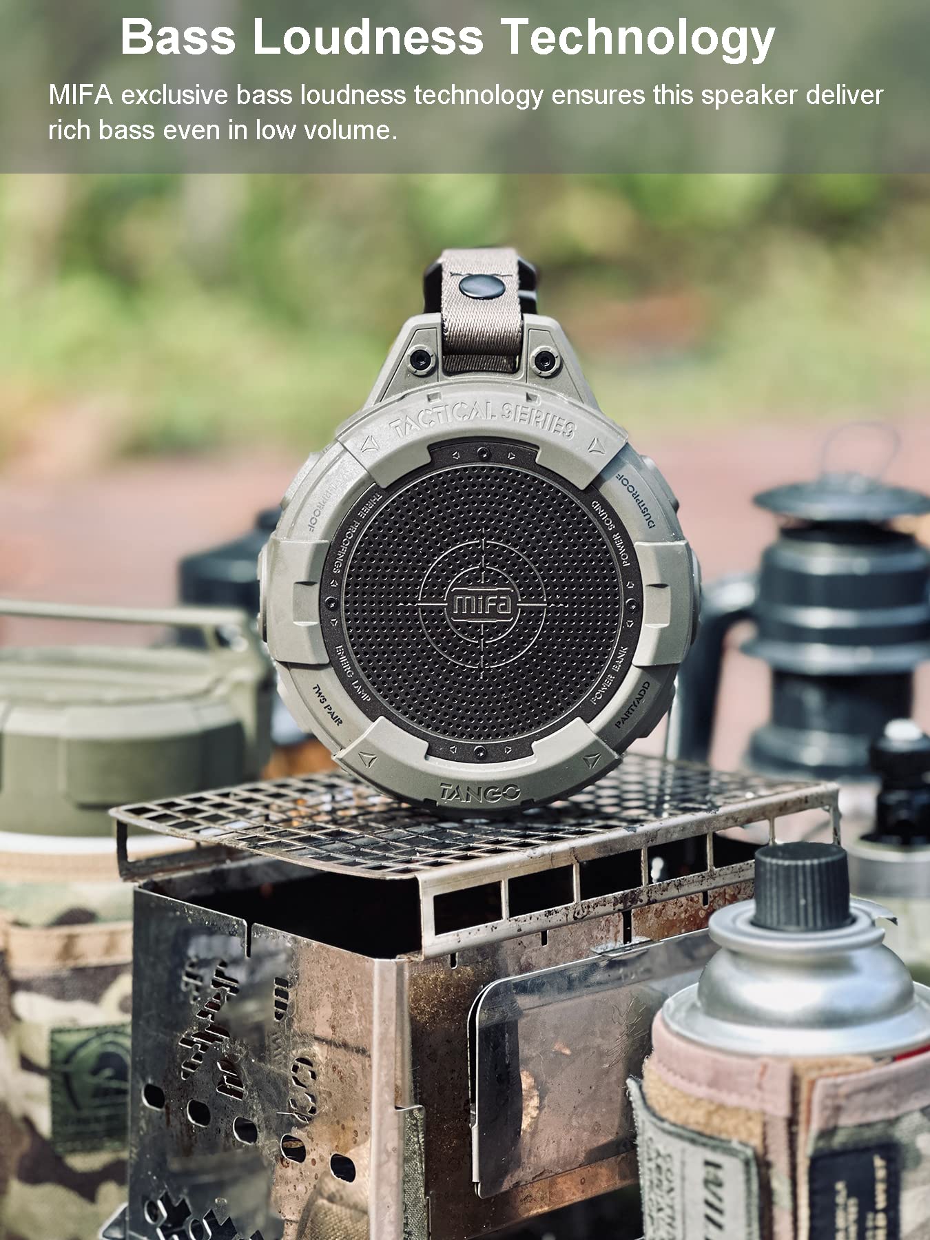 MIFA Tango Portable Bluetooth Speaker with Flashlight, IP67