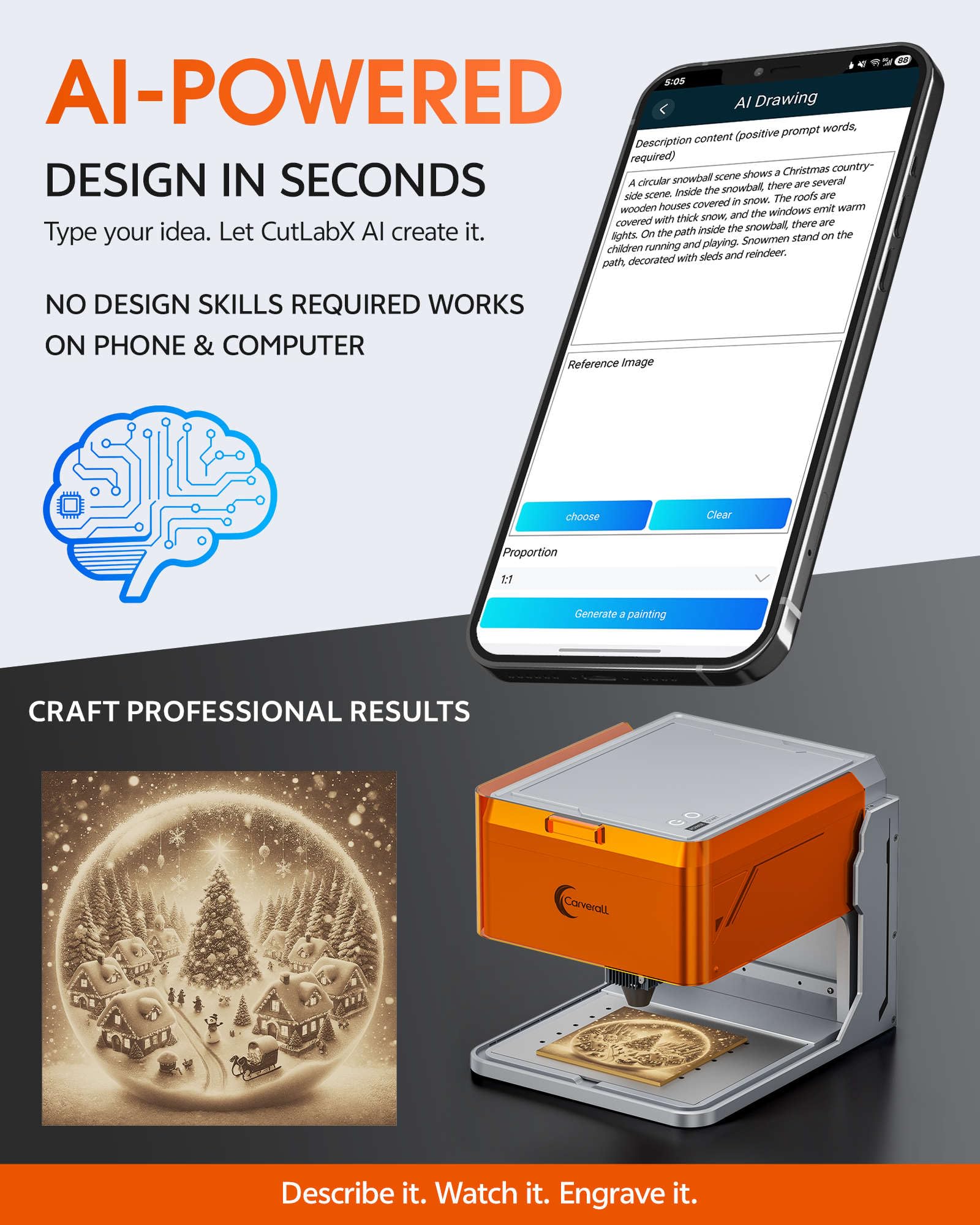 A1 Pro 10W Laser Graviermaschine mit HD-Kamera, WLAN & KI-Software, Klasse 1 Lasergravierer und Laser Cutter, 0,01 mm Präzision, für Holz, Leder, Glas, Acryl & DIY | HD-Kamera, Klasse 1, WLAN & KI-Software