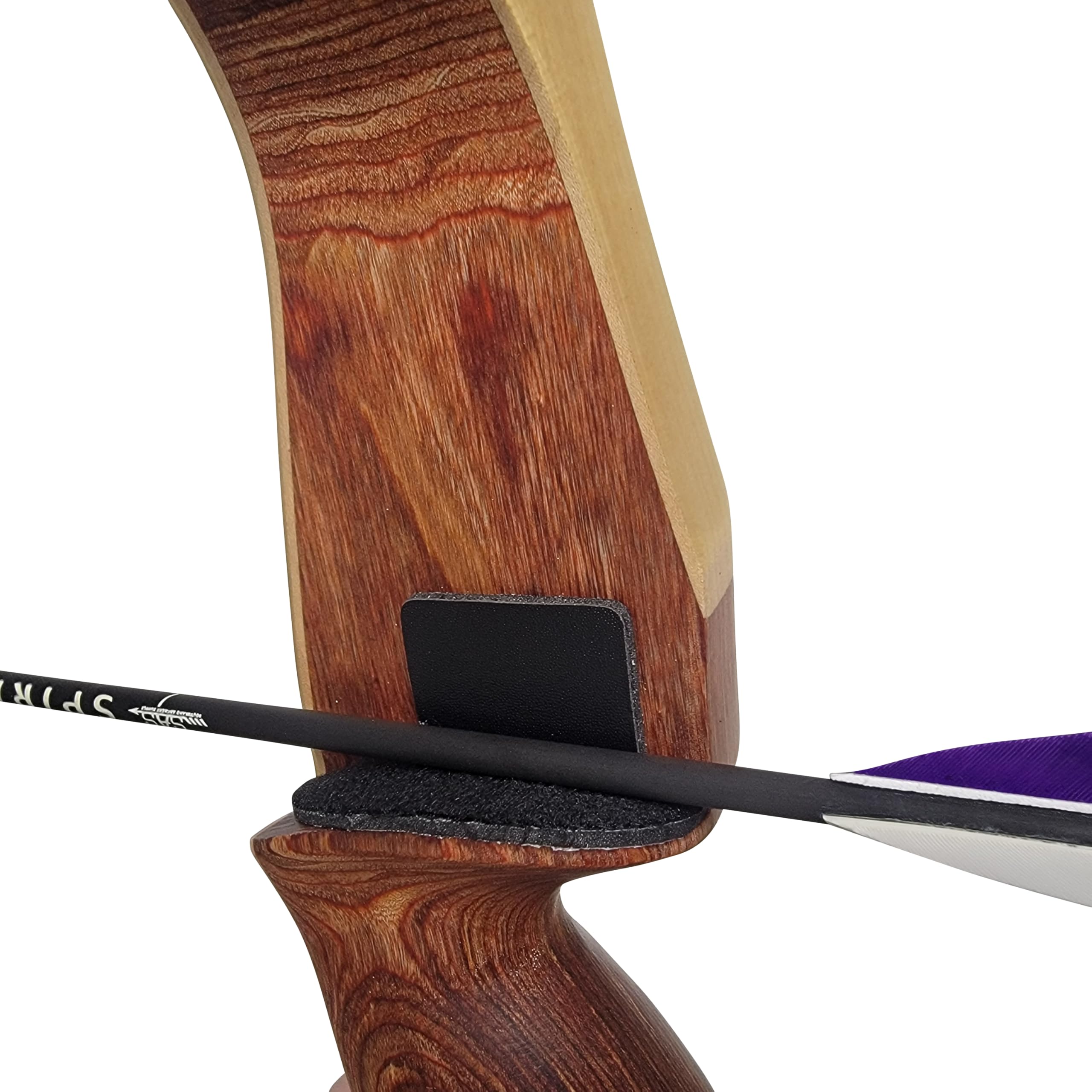 SAS Traditional Longbow Sticker On Two Pcs Arrow Rest Black - Right Hand