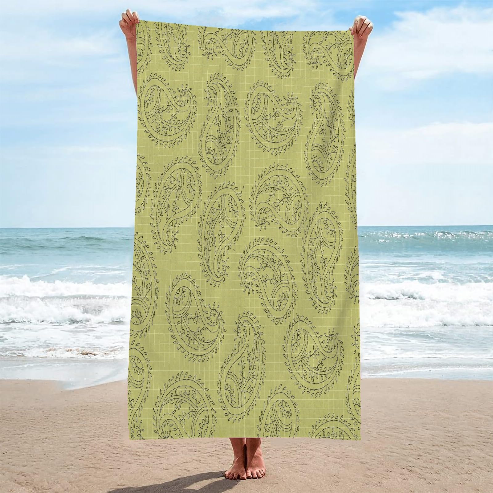 Toalla Playa MarróN Toallas Playa Grande Microfibra Anti Arena PatróN Playa Toallas para NiñA NiñO Adulto Piscina Toalha de Praia Mujer Hombre 200x200cm