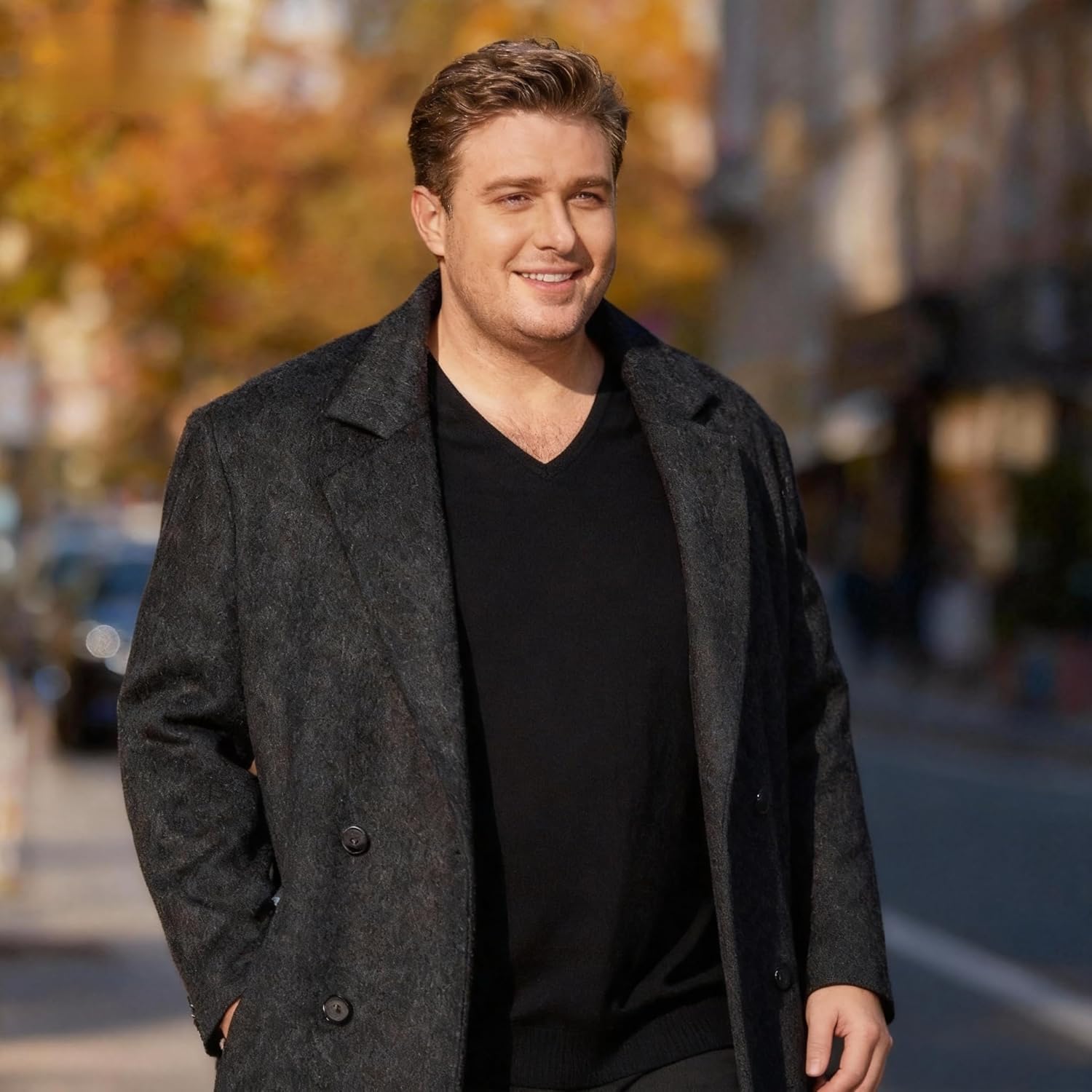 Krumba Mens V-Neck Knit Sweater: Soft Cotton Long Sleeve Pullover - Plus Size for Big Tall - Casual for Fall Winter Office - Image 3