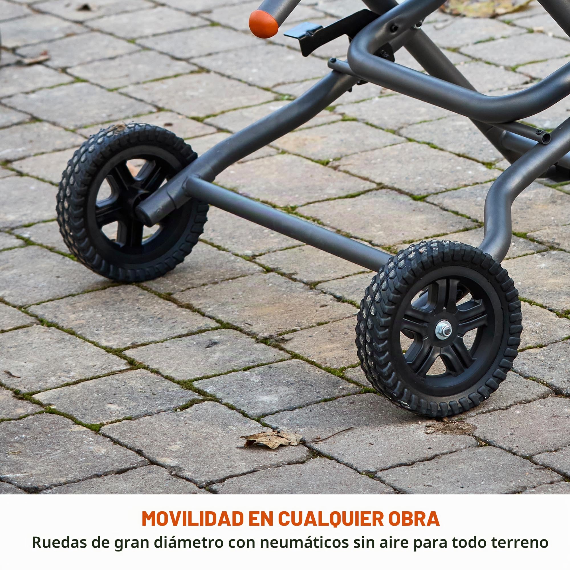 Evolution Power Tools Soporte para sierra de mesa, banco de trabajo plegable con ruedas, para R255TBL y R255TBL+, compacto, fácil de montar, ruedas grandes todo terreno