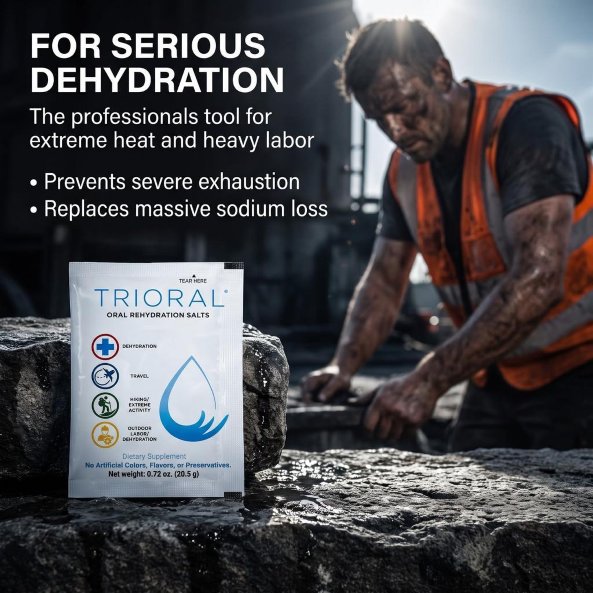 TRIORAL Electrolyte Powder Oral Rehydration Salts, 100 Drink Packets — Amazon image 3