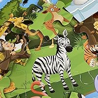 Vista 4 de Rompecabezas de piso jumbo para niños, rompecabezas grandes de 35 piezas para niños de 3 a 5 años, juguetes de aprendizaje y educación preescolar