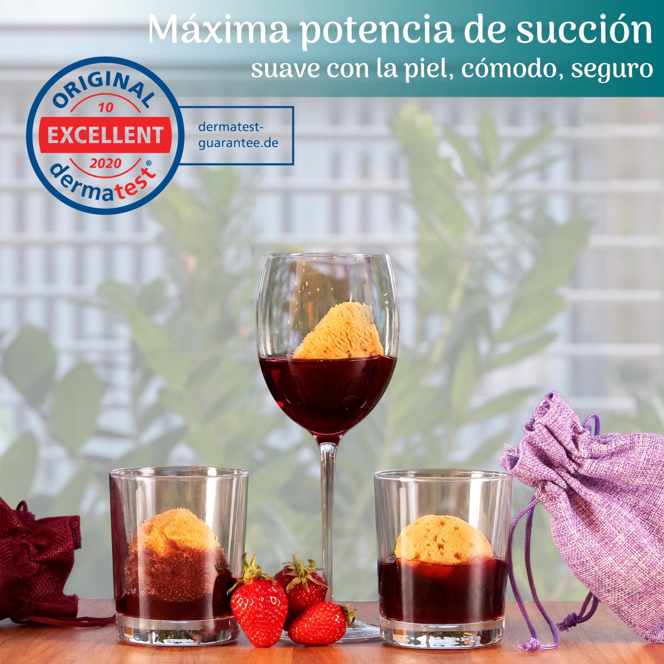 tom&pat® Esponja menstrual natural • alternativa a tampones • lavable y reutilizable • Dermatest excelente • caja hermética de viaje • calidad mediterránea Grecia (Talla S / 5 x 3-5 cm)