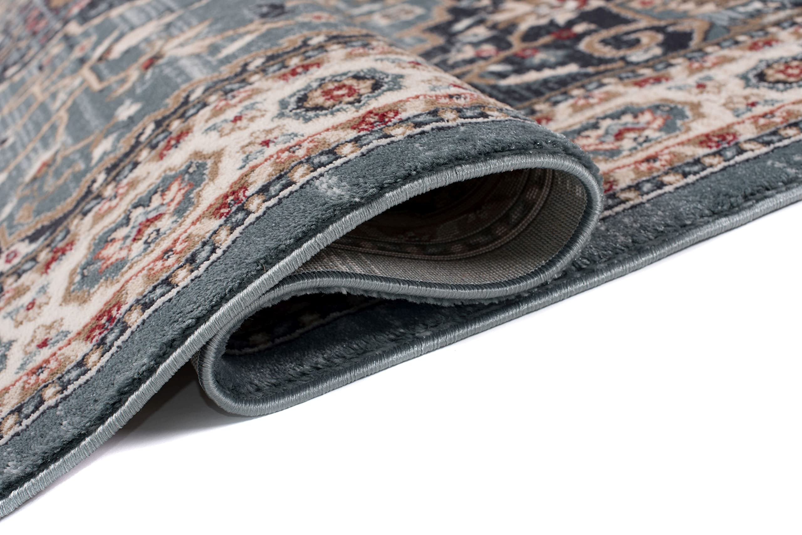 Mazovia Tappeto Salotto Moderno Pelo Corto - Tappeti Moderni Soggiorno - Tappeti Camera da Letto - Tappeti Salotto Grandi Dimesnioni - Motivo Orientale - Blu Nero - 200 x 300 cm