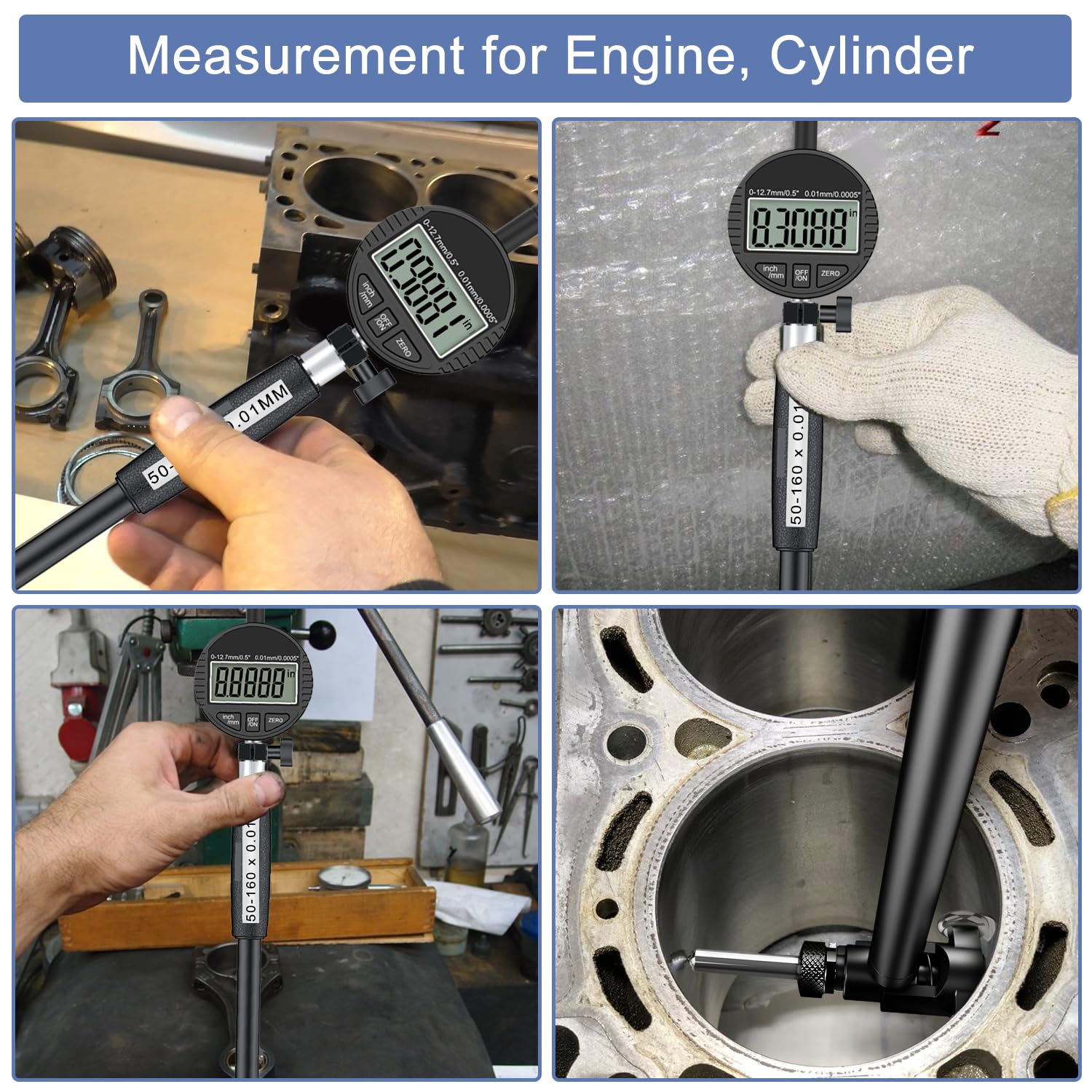 Digital Dial Bore Gauges - Measure Engine Cylinders -6 Digital Dial Bore Gauges - Measure Engine Cylinders -6