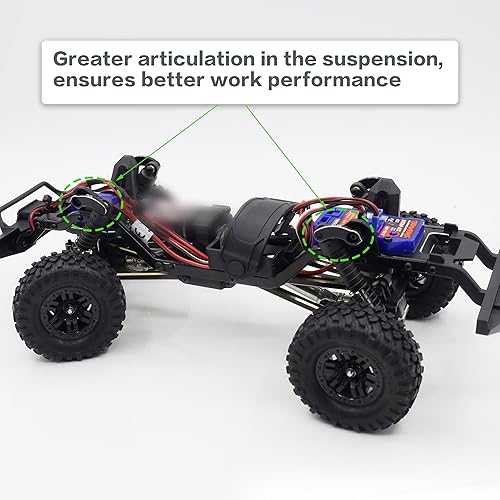 Miniatura 4 de Aluminio RC Shock Flex cuchillas montaje de choque ajustable para TRX4M 1/18 RC Crawler Upgrade