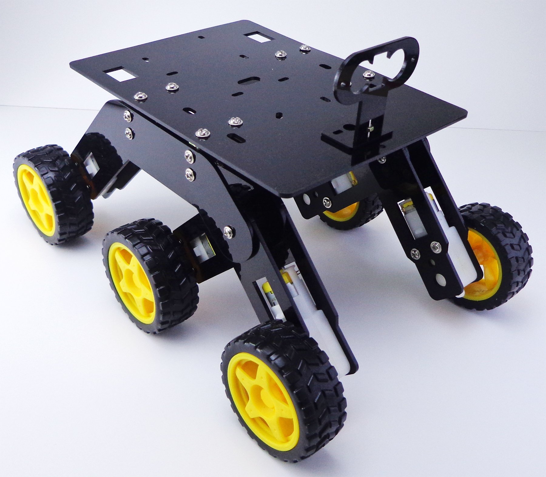 Kit4Curious Acrylic 6 Wheel Drive Curious Chassis for DIY Robotics (Black) - Image 3 thumbnail