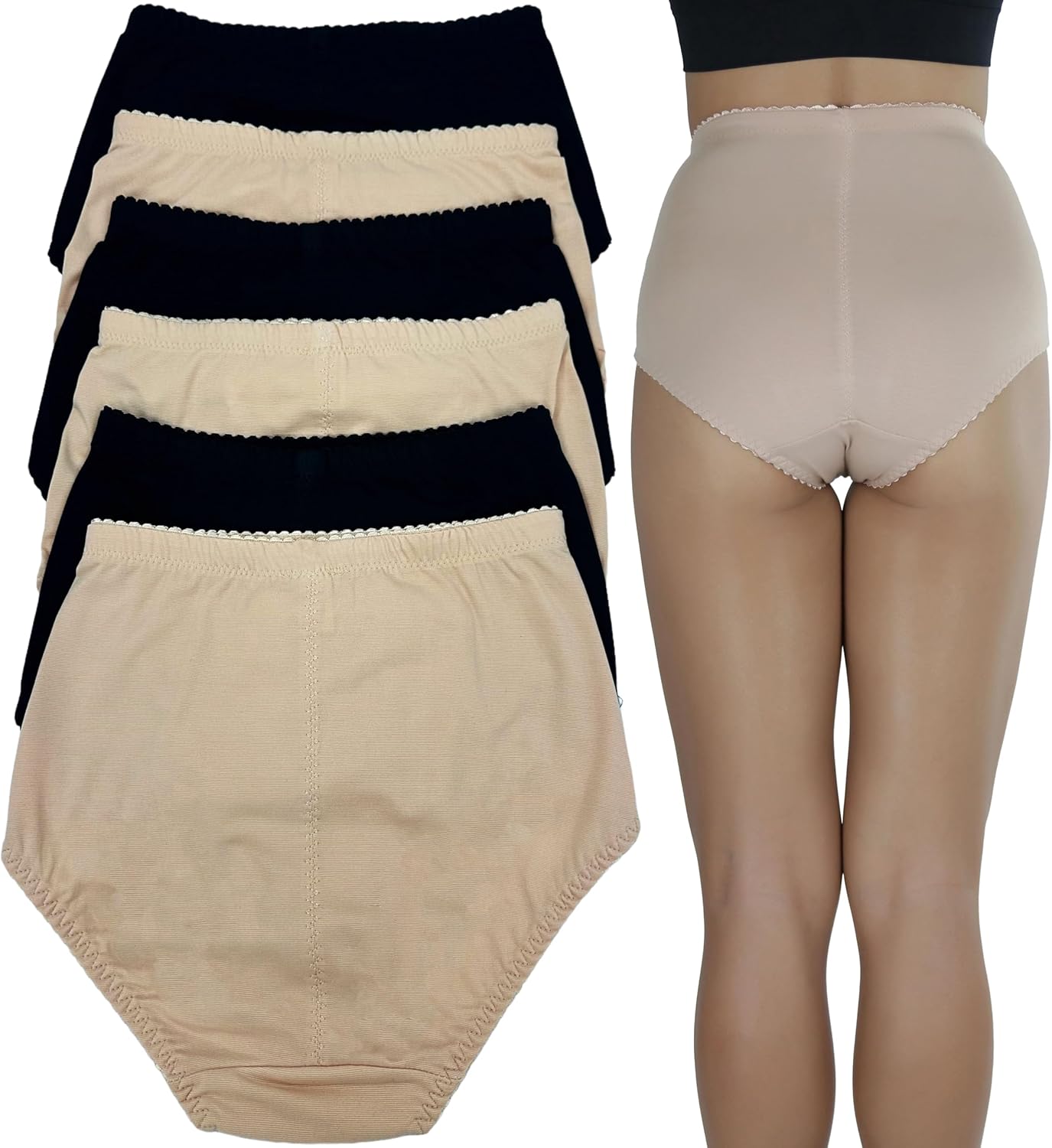 ToBeInStyle Women's High Waist Front Zipper or Slit Pocket Elegant Control Girdles