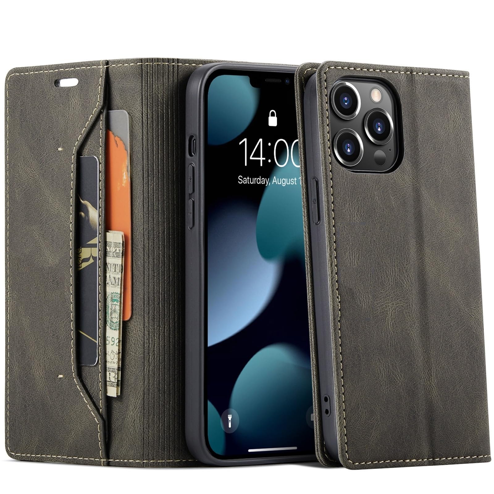 Coque iPhone 16 Pro Max fermeture magnétique et blocage RFID