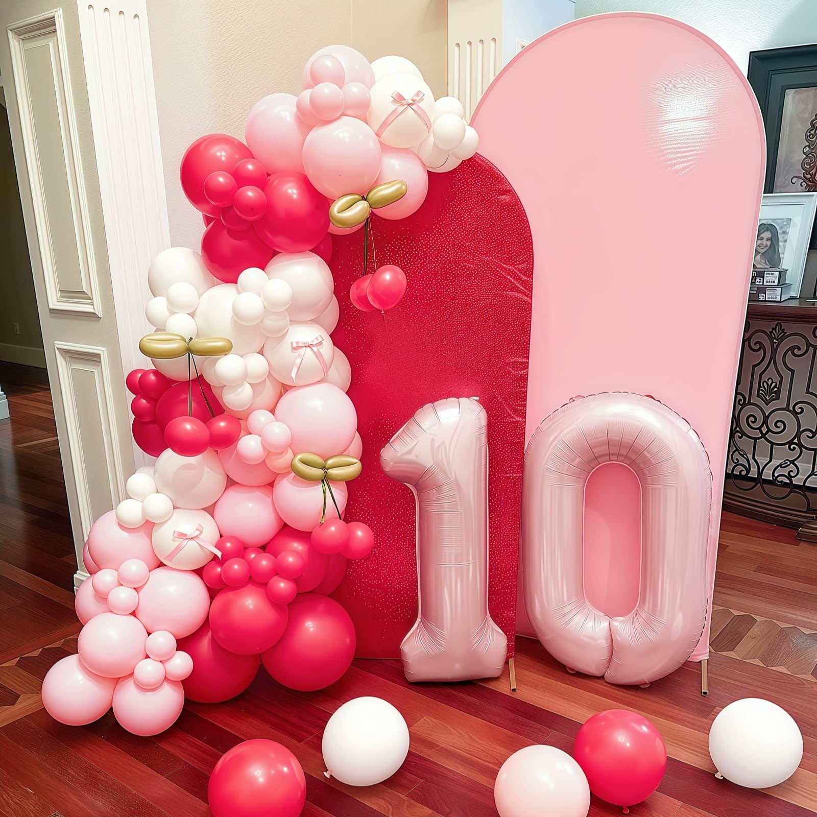 2 globos de 40 pulgadas, globos grandes de aluminio rosa bebé número 2, decoración de fiesta de cumpleaños, helio mylar rosa claro, autoinflables, dos globos para niñas y niños, decoración de