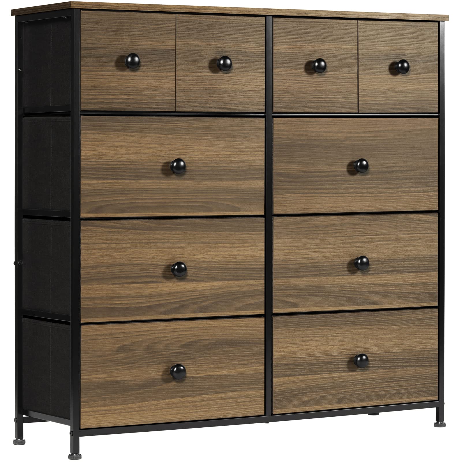 AOPSEN Dresser for Bedroom with 10 Drawers, Wood Veneer Chest of
