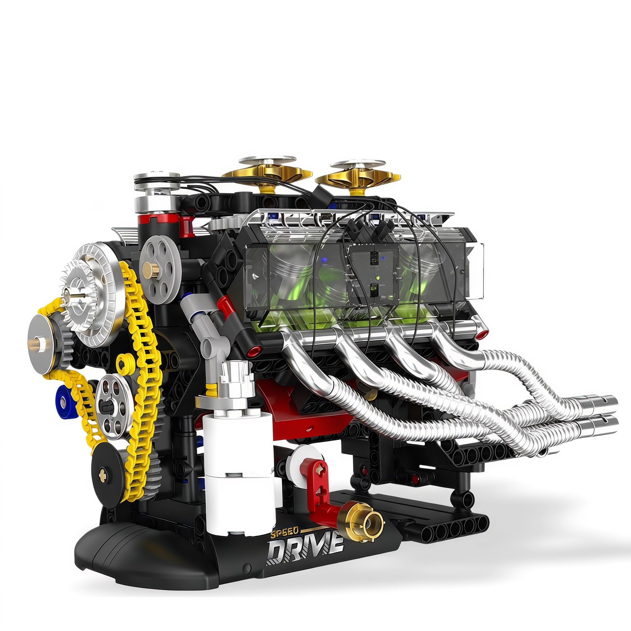 Maqueta Motor V8 659 Piezas Escala 1:4 – Manivela Mecánica | Kit Mecánica Adultos Maquetas para Montar Stem Idea Regalo Hombre Colección