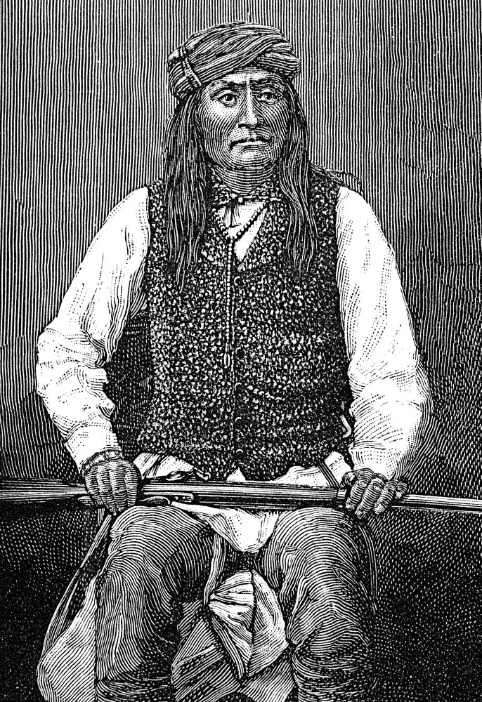 Mangas Coloradas N(C1797-1863) Apache Chief Wood Engraving 1886 Poster Print by (18 x 24)