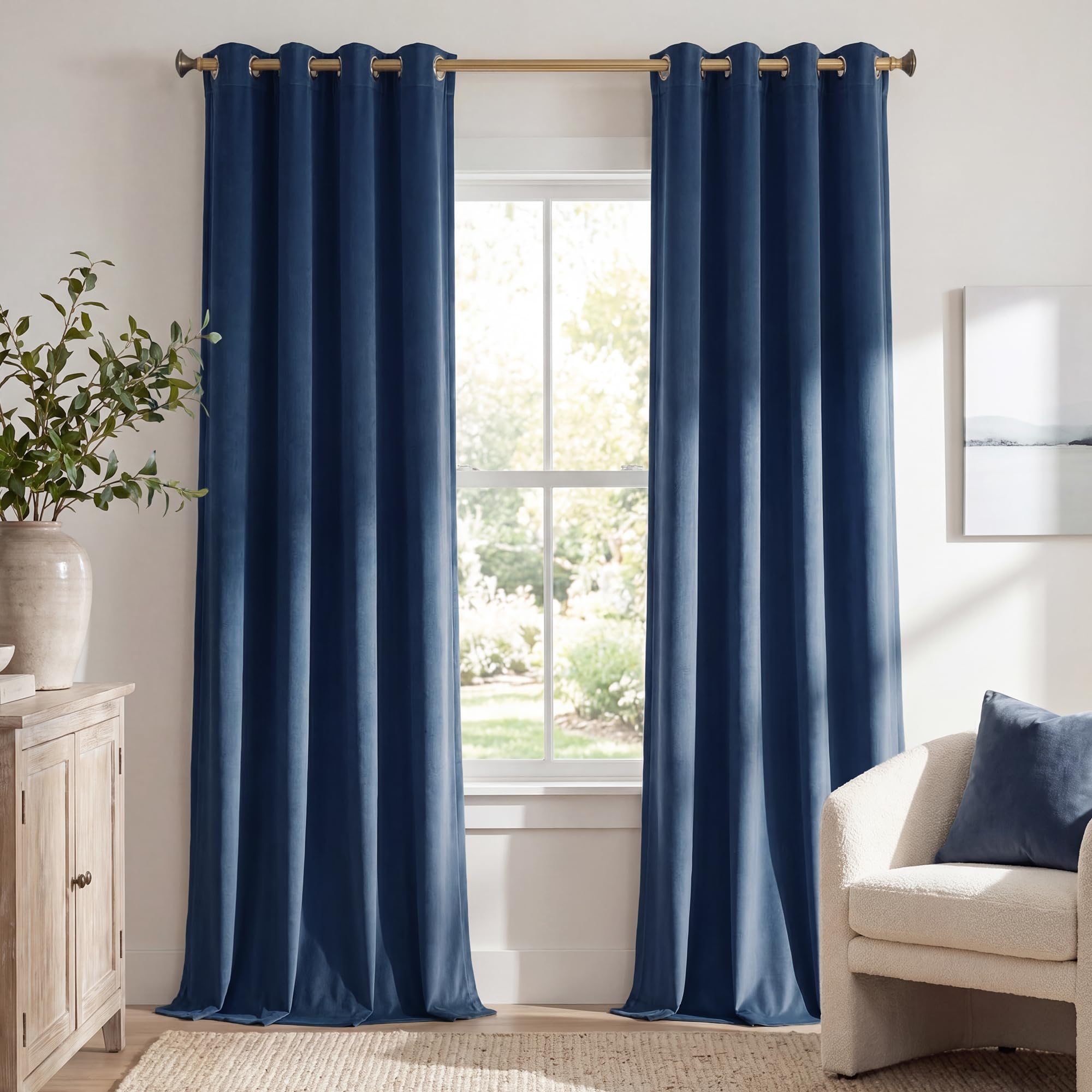 Black Velvet Blackout Curtains - Luxurious & Thermal -19 Black Velvet Blackout Curtains - Luxurious & Thermal -19
