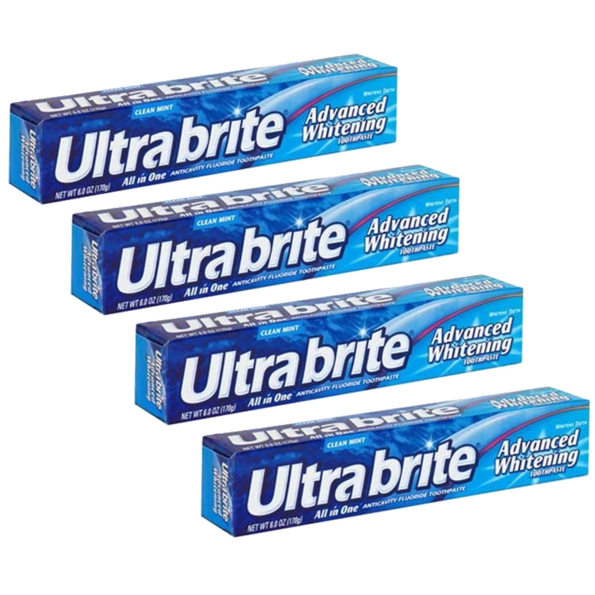 UltraBrite Ultra brite Advanced Whitening Toothpaste Clean Mint 6 oz (Pack of 4)