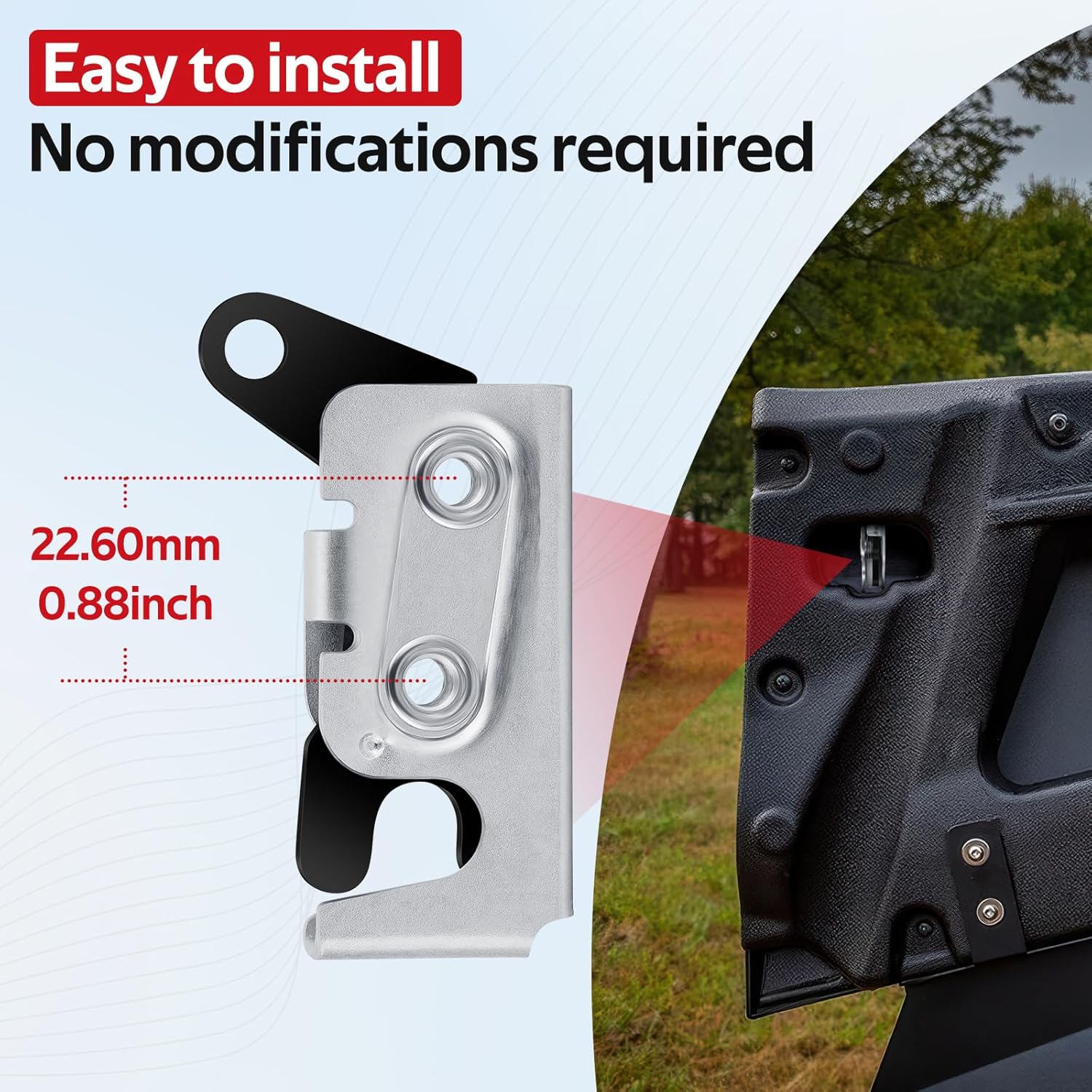 JAVIK Left&Right Door Latch Compatible with Honda Pioneer 500 700 1000 2014-2024 Big Red 700 2009-2014 Talon 1000R 1000X 2019-2023 OEM# 67237-HL1-A01 67236-HL1-A01