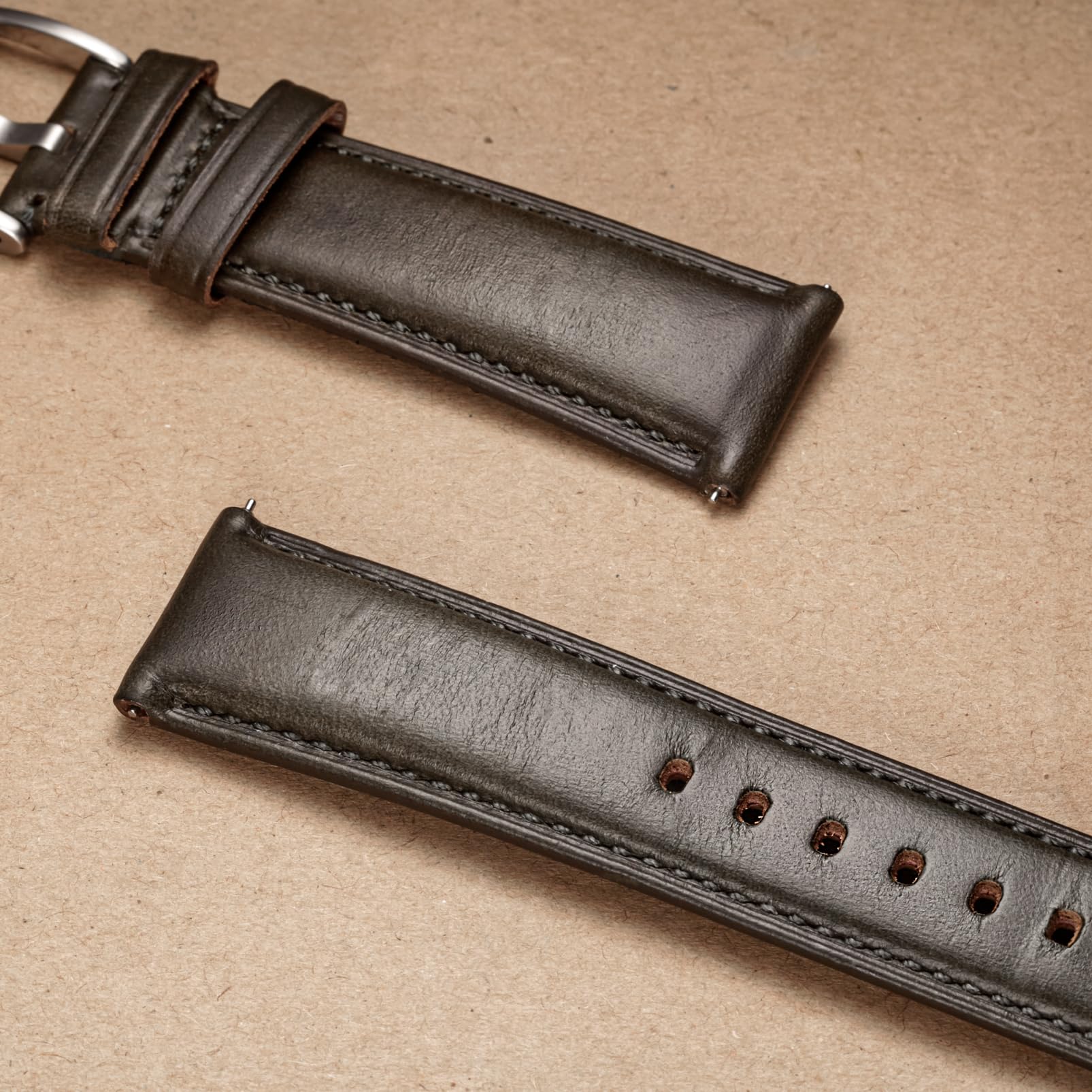 Bracelets de montre en cuir, sangle de montre en cuir Horween pour hommes femmes,18mm,20mm,22mm rapide libération à la main sangle de montre de remplacement Vintage doux