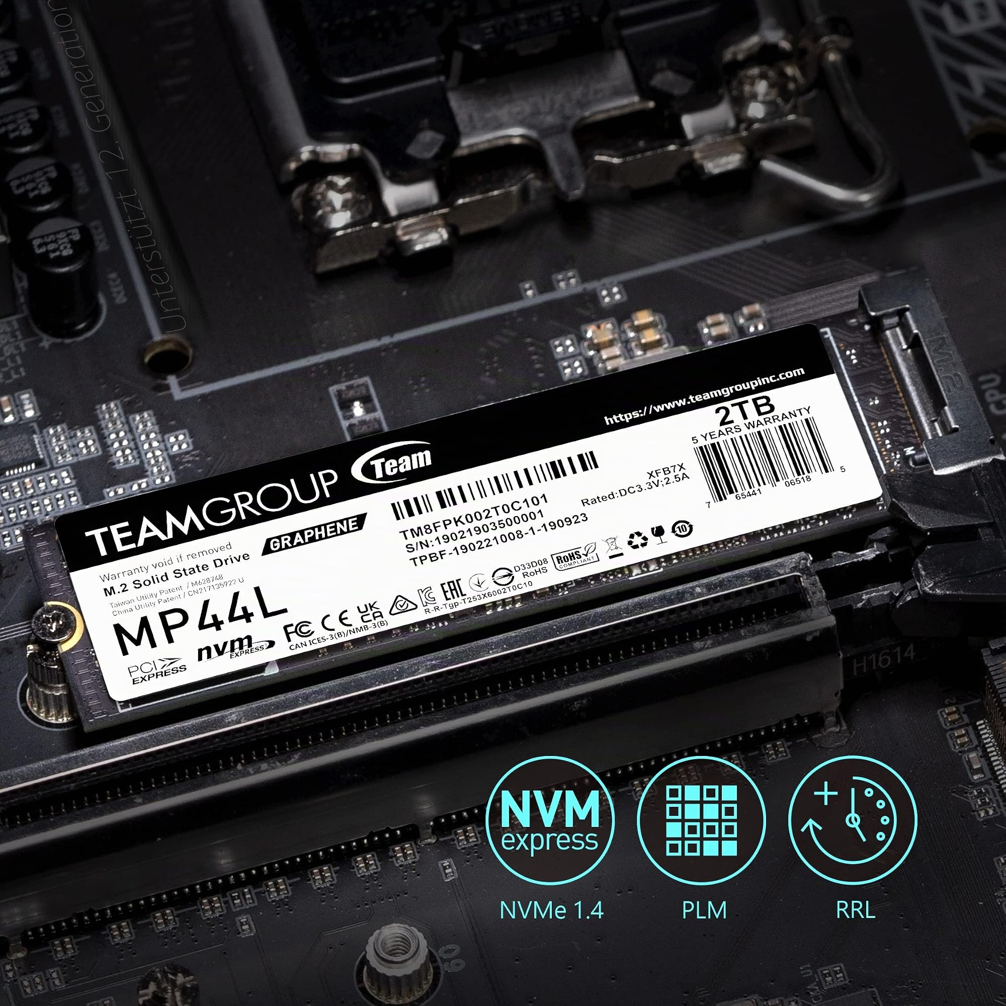 TEAMGROUP MP44L 500GB SLC Cache NVMe 1.4 PCIe Gen 4x4 M.2 2280 Laptop & Desktop SSD (R/W Geschwindigkeit bis zu 5.000/3.700MB/s) TM8FPK500G0C101