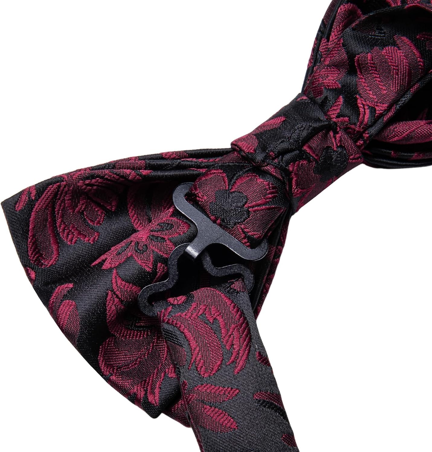 Dubulle Solid Paisley Pre-tied Bow Ties Lapel Pin for Men Mens Bowtie and Pocket Square Cufflinks Set Wedding