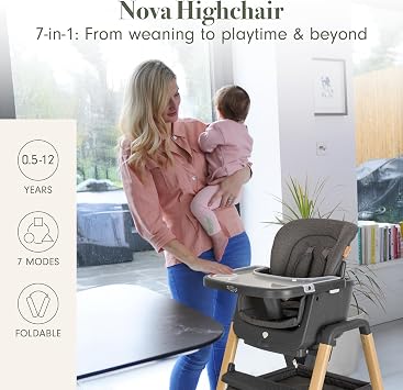 Tutti Bambini Nova 7-in-1 Baby Highchair - Grey & Oak