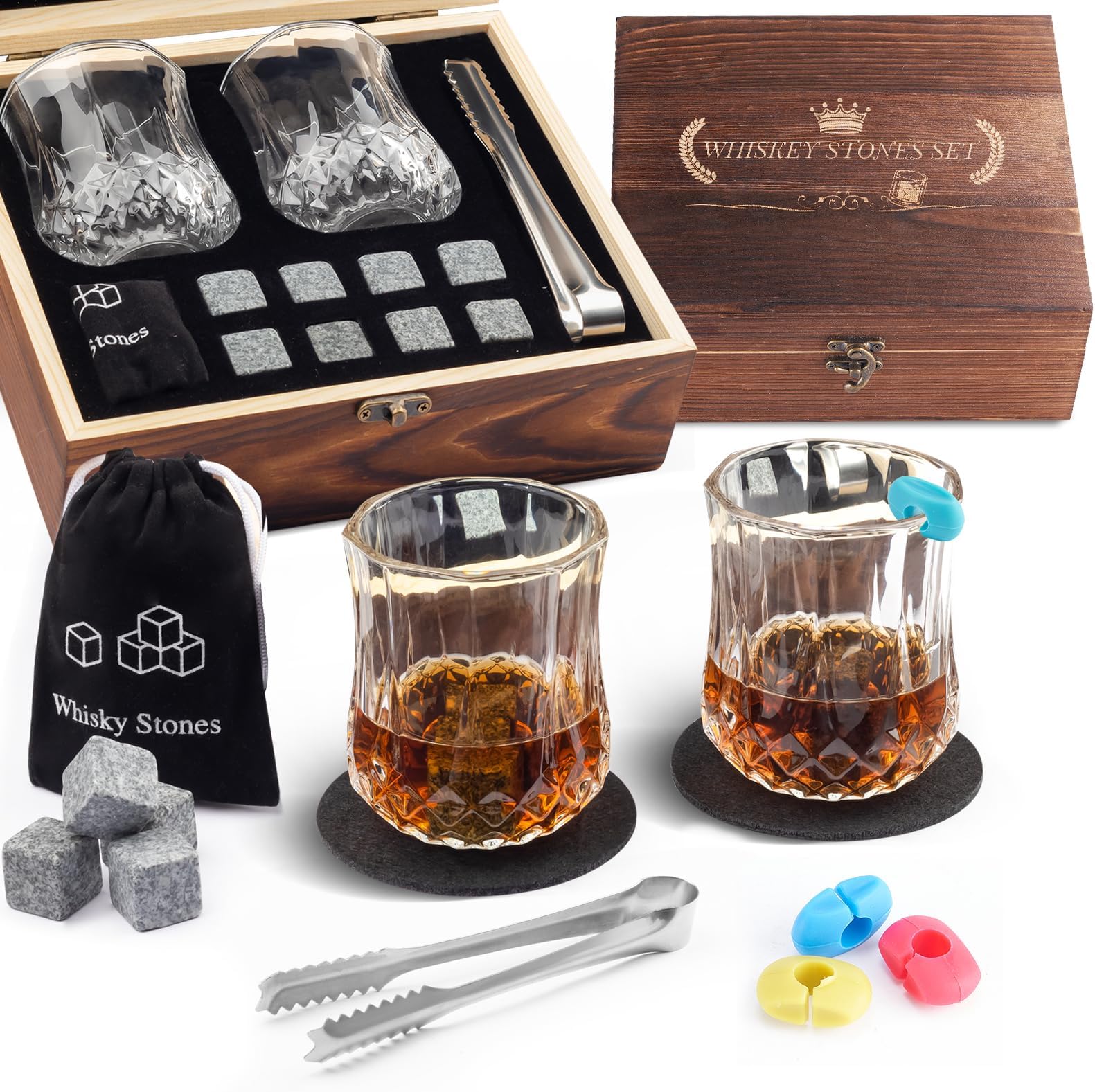 CROWNLY CRYSTALu00ae 1975 Regalos Para Hombres De 50 Au00f1os Vasos De  Whisky Cristal Regalos Originales Para Hombre Regalos Personalizados  Decoracion