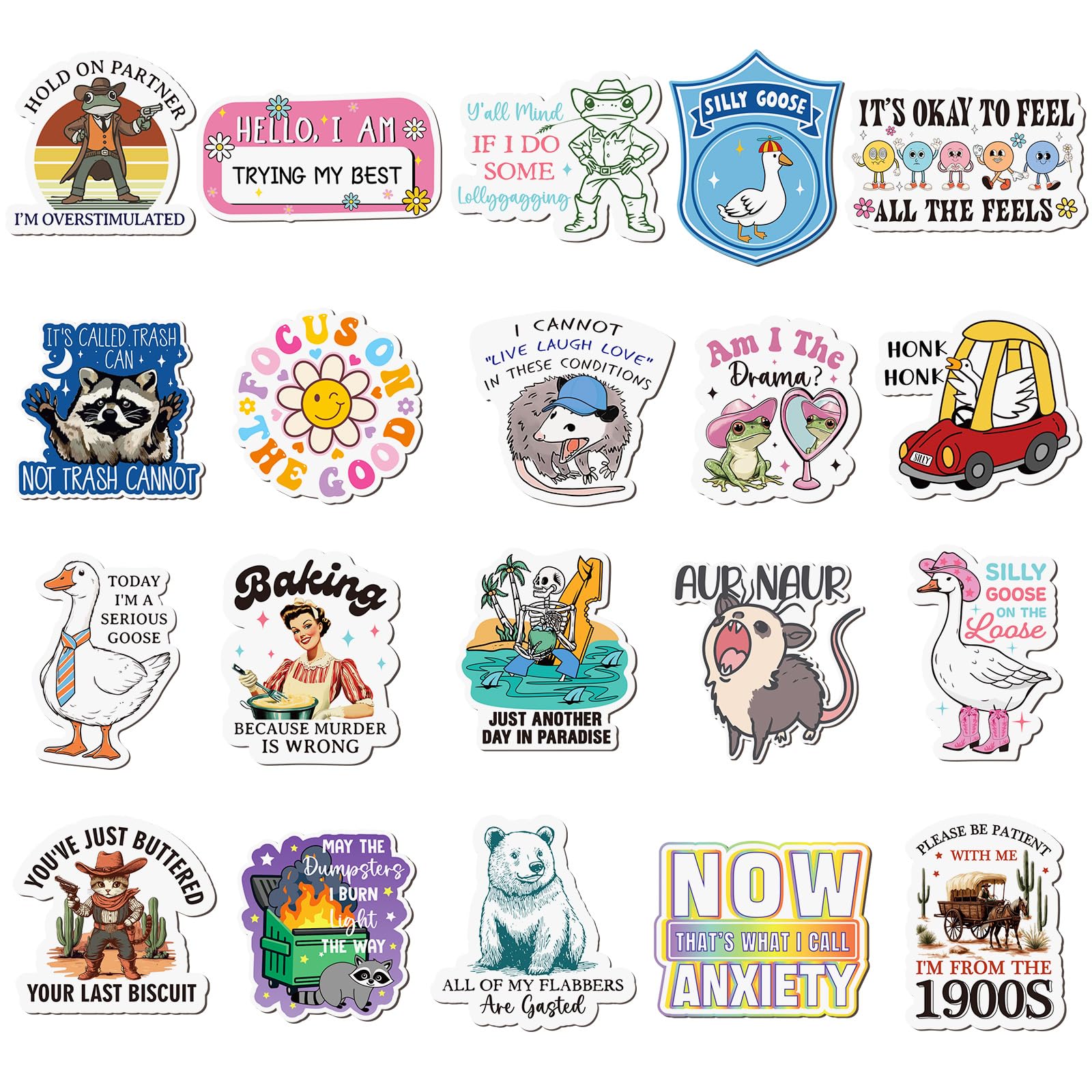 Photo 1 of Ceenna 20 Pcs Funny Fridge Magnets Reusable Cute Animals and Words Fun Anime Refrigerator Magnets for Office Work Home Car Locker Cabinet Gifts Decorations (Fresh Style)