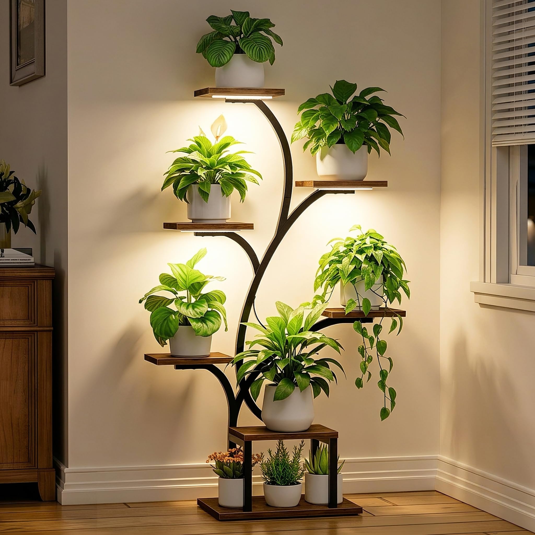bacekoll étagère avec lampe de