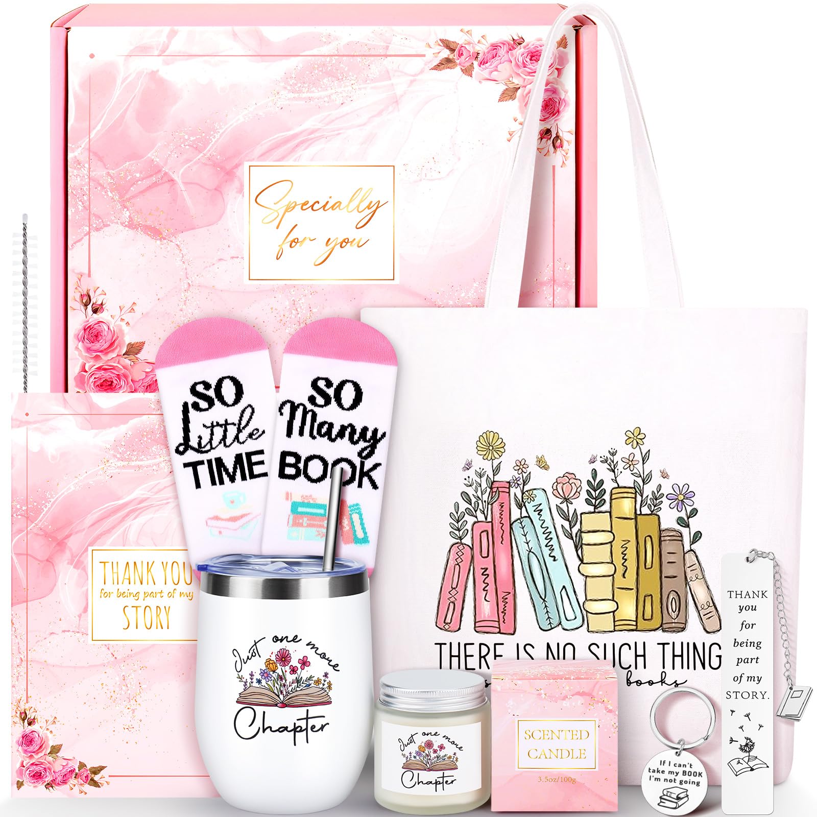 12PCS Book Lovers Gifts for Women, Gifts for Book Lovers-Bookish Gifts for Readers, Librarians, Bookworms, Mothers Day, Birthday Christmas Gifts for