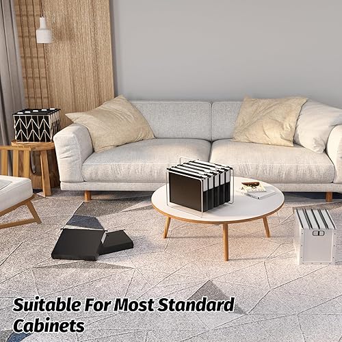 Miniatura 7 de Carpetas colgantes de plástico de capacidad adicional, paquete de 12 carpetas colgantes reforzadas tamaño carta, bolsillo de acordeón, expansión