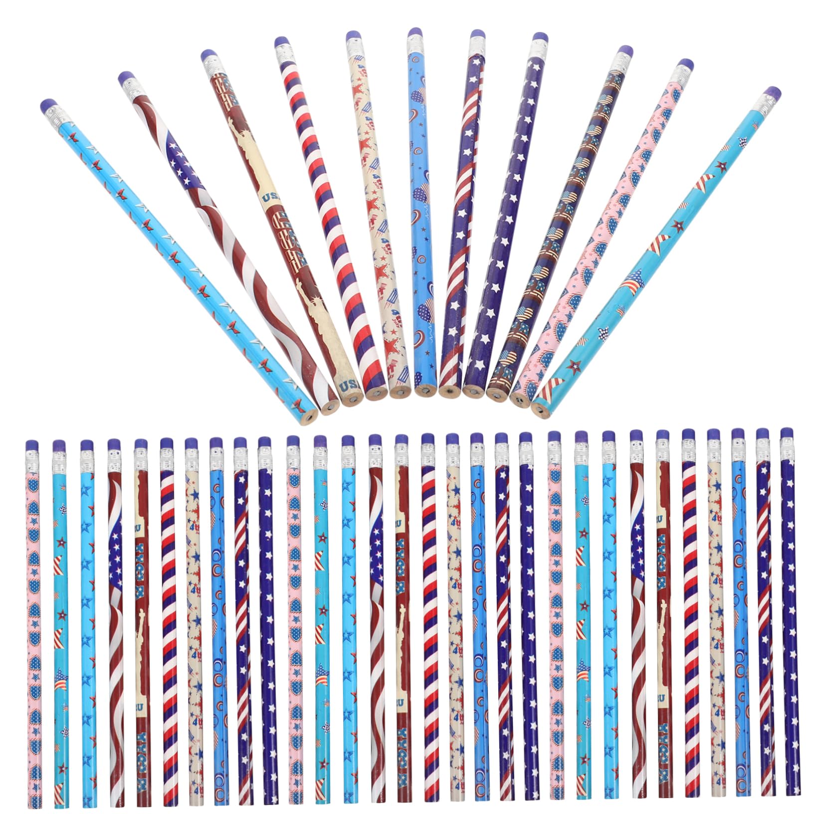 SHINEOFI 192piezas Lápices De Temáticos Del Día Lápices Patrióticos Para y De Fiesta Para Julio