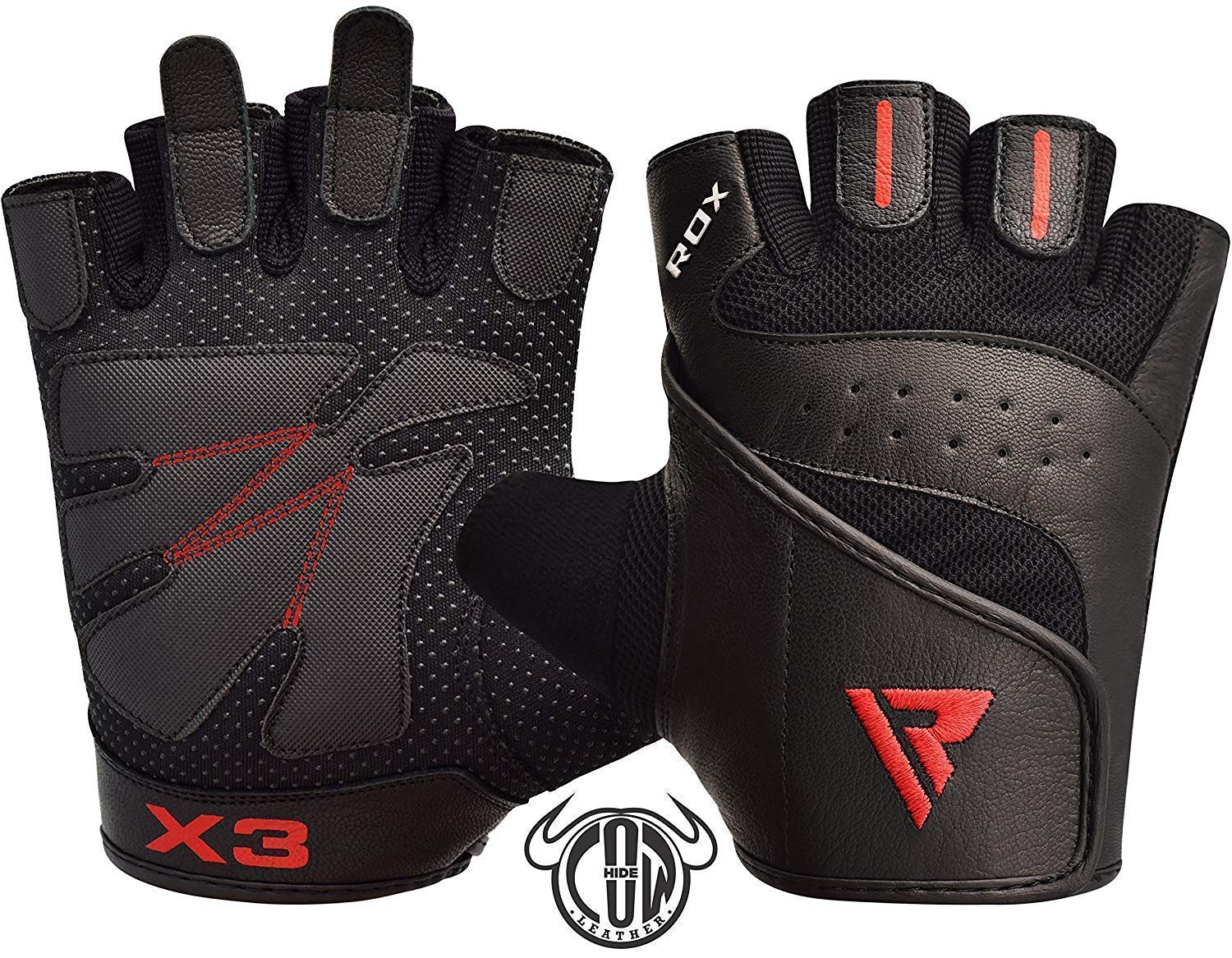 RDX Guanti da ginnastica per sollevamento pesi per allenamento, traspiranti e antiscivolo, buoni guanti da fitness per allenamento con forza, powerlifting, riempimento, sport, bilanciere e manubri