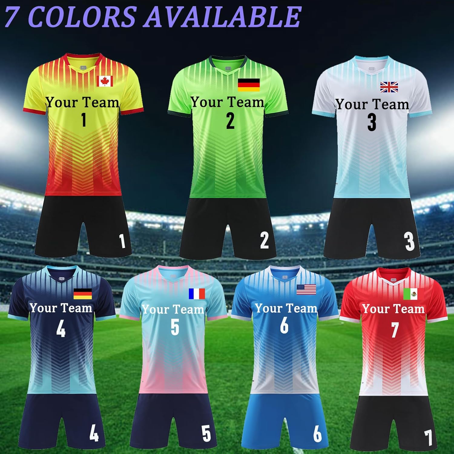 Custom Soccer Jerseys Kids Men Women Personalized Soccer Shirt and Shorts Boys Soccer Team Uniforms Youth Uniforme de Fútbol - Image 4