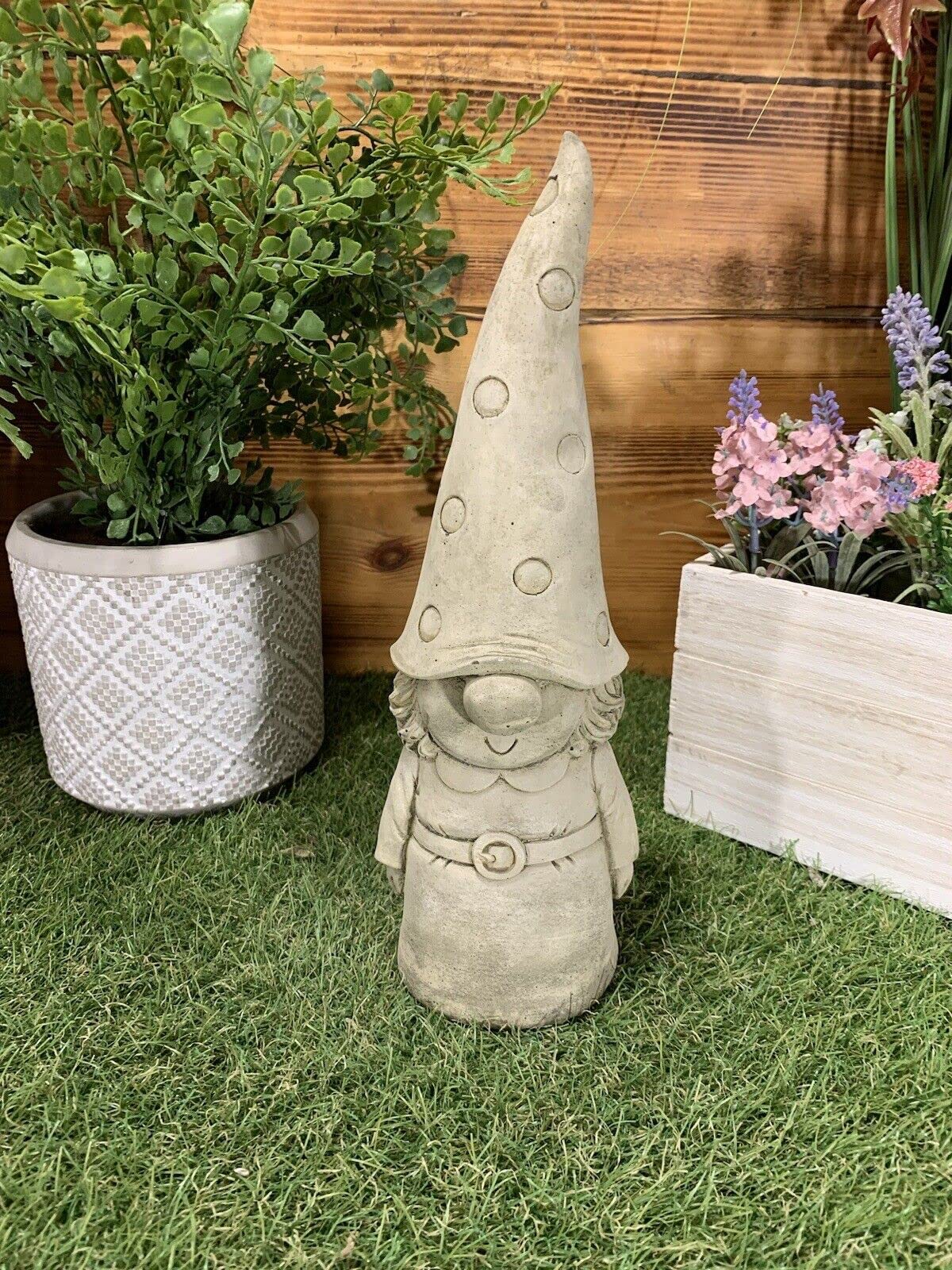 STONE GARDEN CUTE GIRL GNOME PIXIE STATUE GIFT HOME GARDEN ORNAMENT