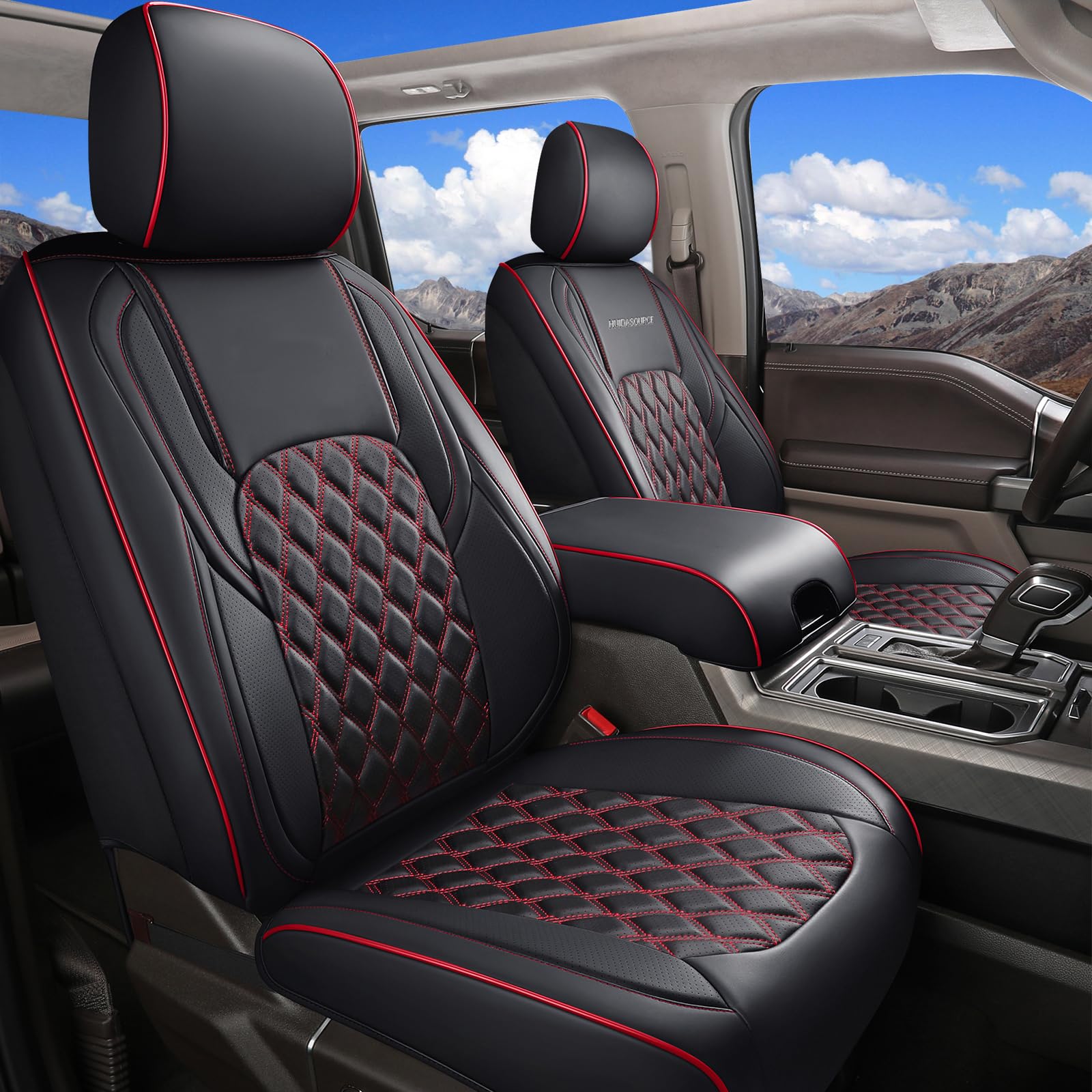 Huidasource Ranger Seat Covers (Black & Red)