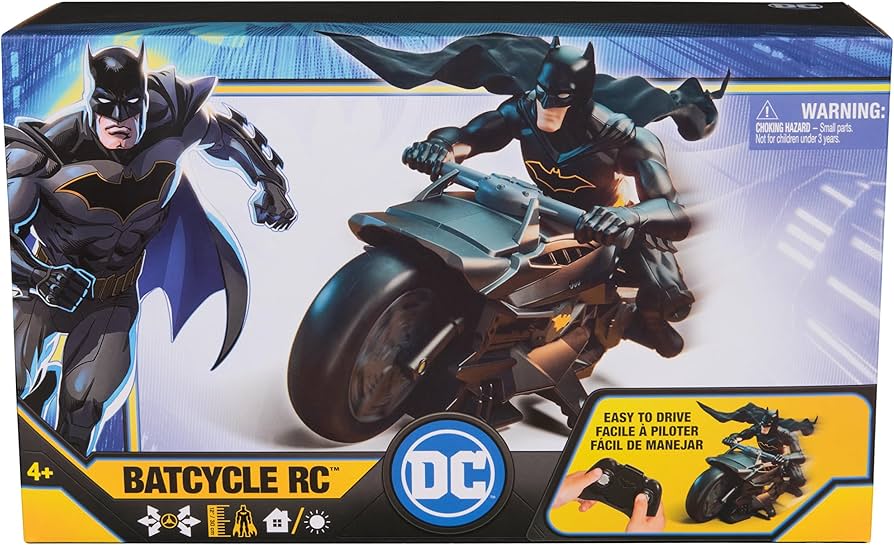 Amazon.com: DC Comics, Batman Stealth Remote Control Batcycle with