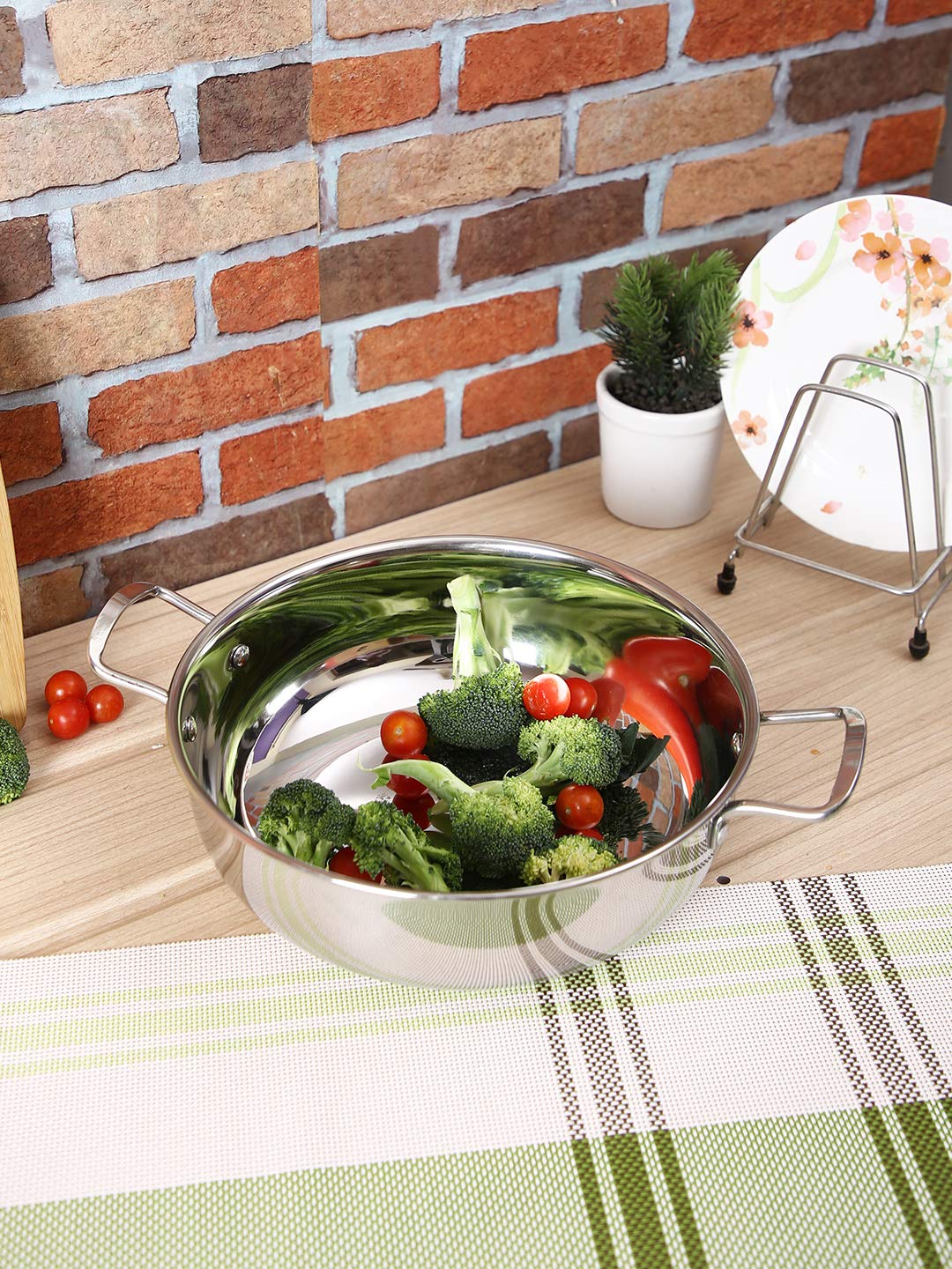 Aurum Dailyware+ Stainless Steel Kadai 3.0 LTR