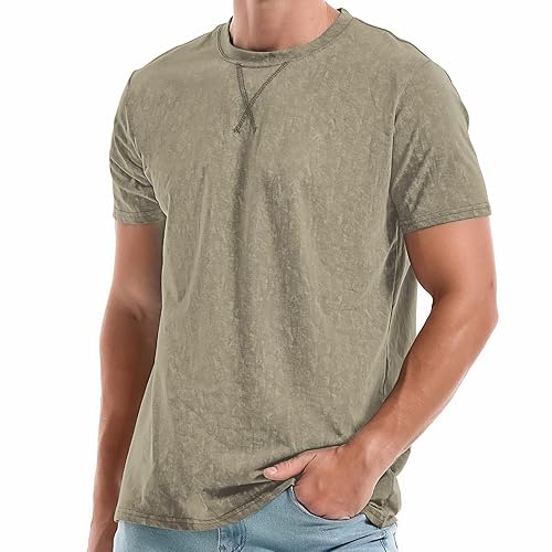 KLIEGOU Men's T-Shirts - Premium Cotton Crew Neck Tees S