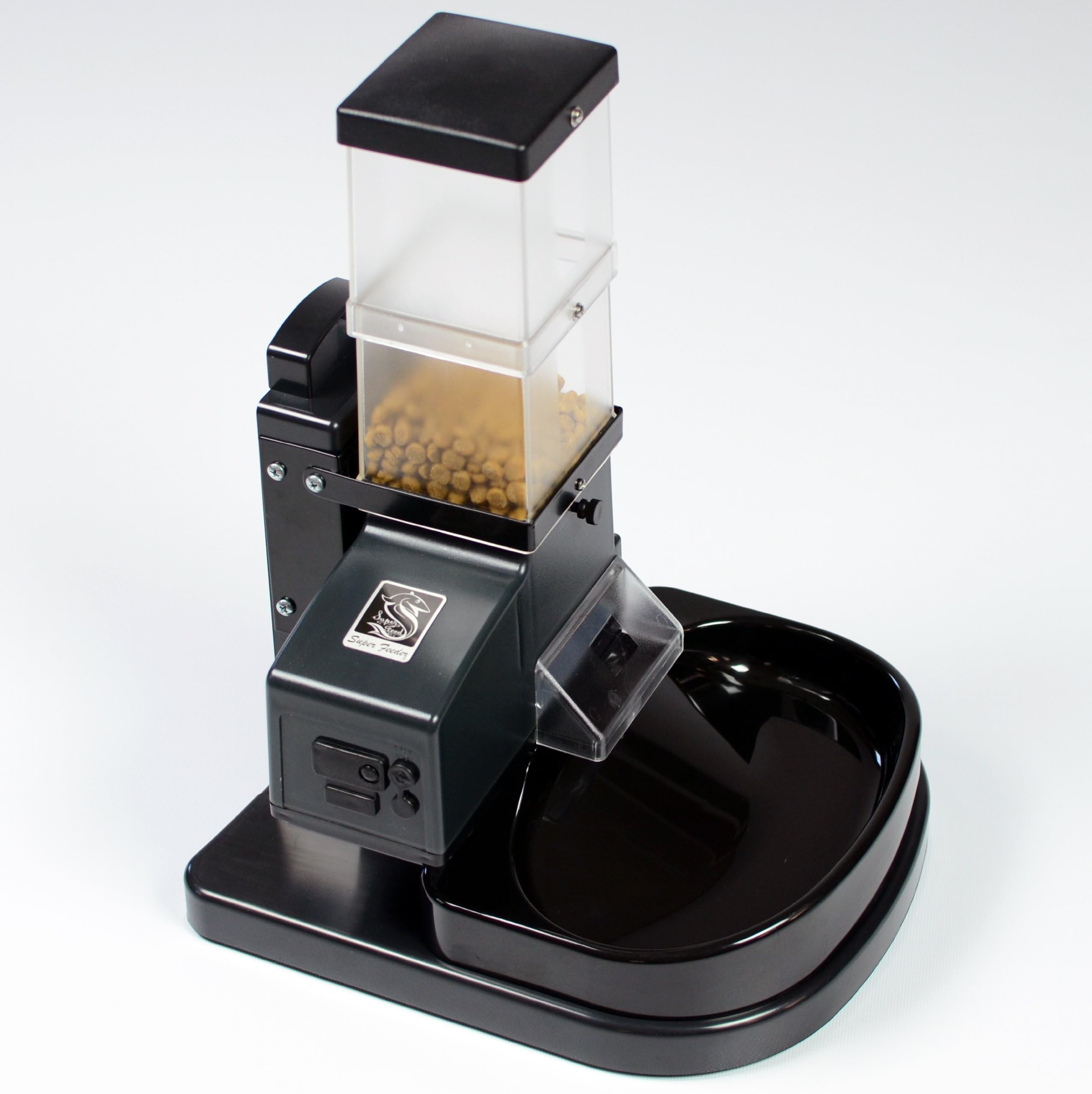 Automatic Cat Feeder, CSF-3 Super Feeder, Digital Timer, Chute Cover, Stand/Bowl-Up to 8 Daily Meals, 4 3/4 Cups Capacity Optionally Expandable