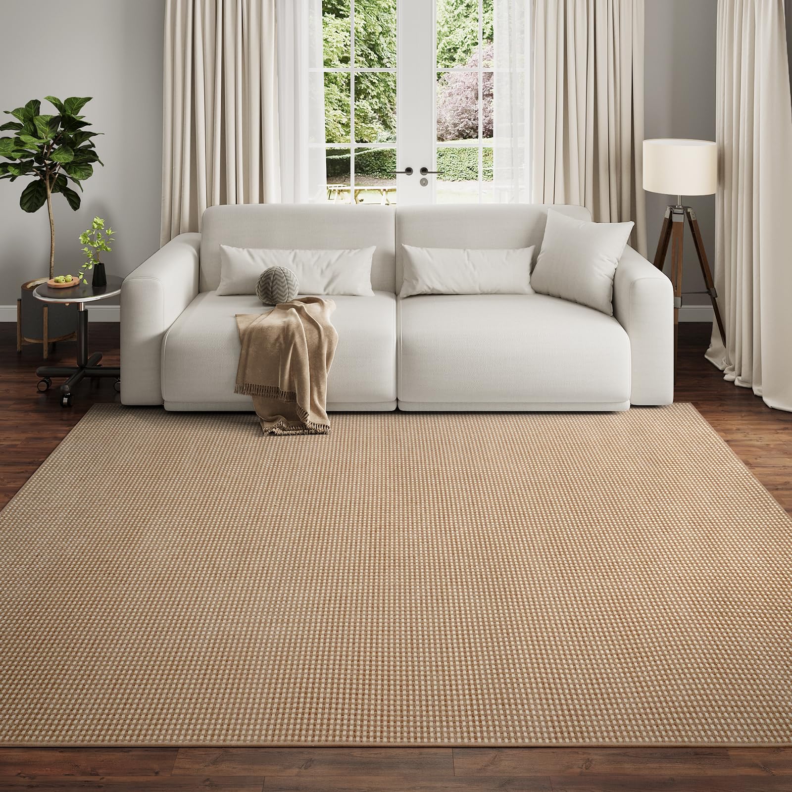 Photo 1 of YDKGL Washable Area Rug, 6' x 9', Brown