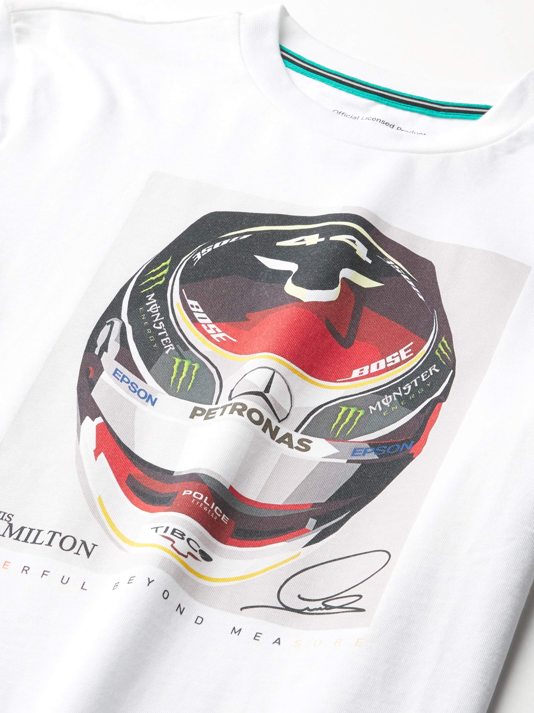 Buy Fuel For Fans Men's Formula 1 MercedesAMG Petronas Helmet TShirt