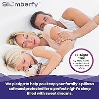 Vista 3 de Slumberfy - Protector de almohada de bambú impermeable de tamaño estándar, fundas de almohada premium con protección contra alergias, funda
