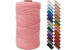 NOANTA Pink Macrame Cord 2mm x 220 Yards, Colorful Cotton Craft Cord for Wall Hanging
